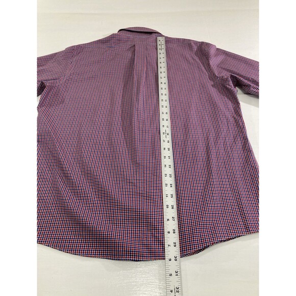 Brooks Brothers 1818 Regent Shirt Men’s L Blue Red Check Non Iron Preppy - Picture 8 of 8